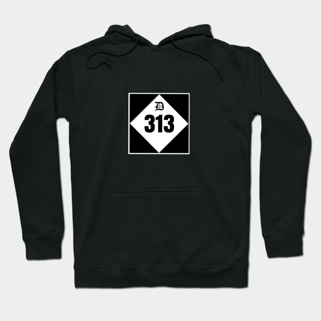 DETROIT-The”D” 313 Hoodie by DRAWGENIUS